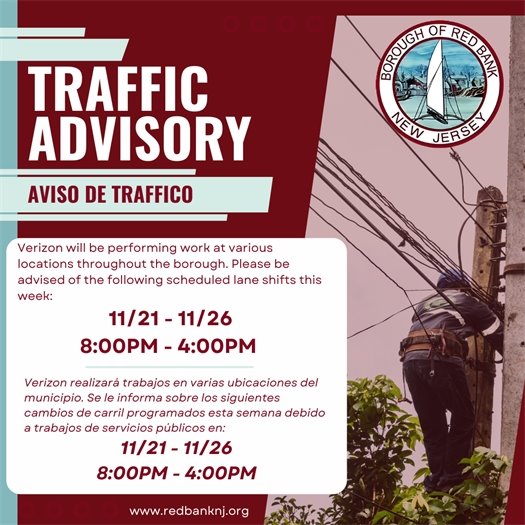 Verizon Work in Various Areas 11/21-11/26