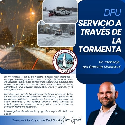 Blue Graphic with Borough Manager Message 