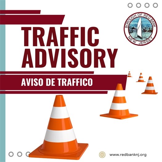 Traffic Advisory - Aviso de Traffico - Red and White Graphic
