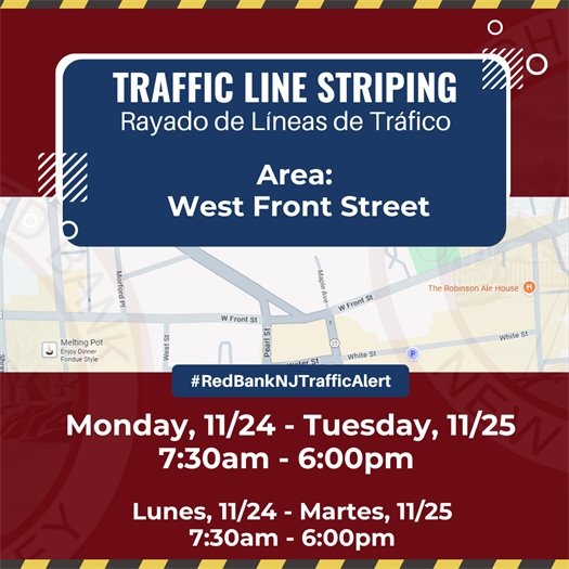 West Front St - Traffic Line Striping 11/24 - 7:30am-6:00pm
