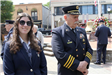 Woman and man at the Memorial Day service