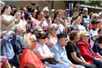 Crowd watching the Memorial Day service