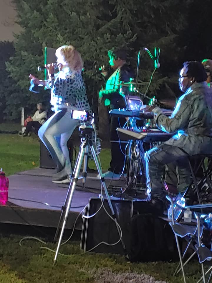 Band playing on stage