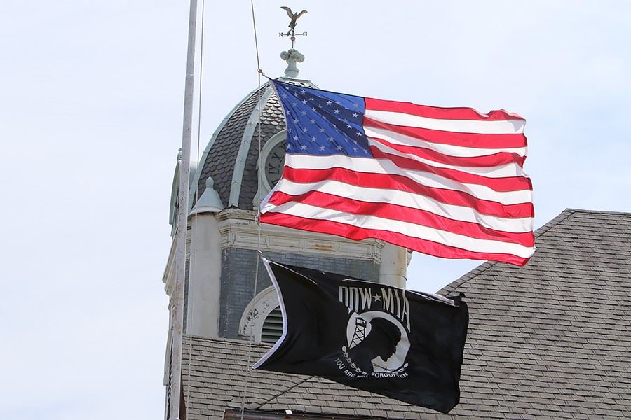 American and POW MIA flags