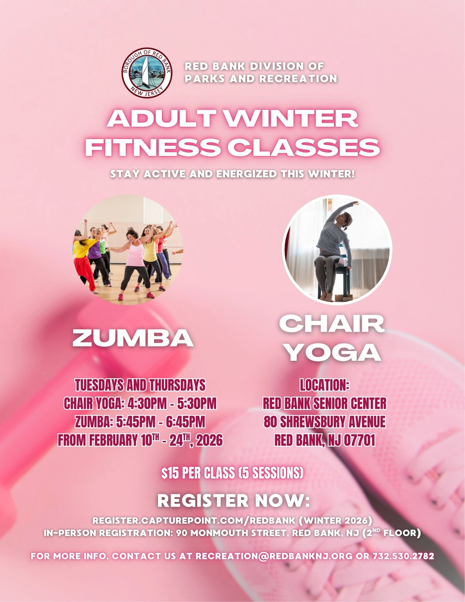 Fitness Classes for Adults Flyer
